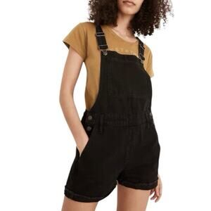 Madewell Adirondack Short Overalls In Lunar Wash Woman's Size Large